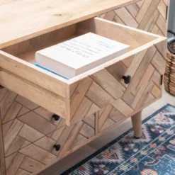 Lachlan 2 Drawer 2 Door Console Natural - Powell Company -Lush Living Store GUEST b7c72110 8ffe 479f 914d 92f88d09a2f5