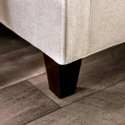 Vieta Upholstered Loveseat Ivory - Furniture Of America -Lush Living Store GUEST b7d10647 13e3 48e1 ace4 3c4f5d95e2bc