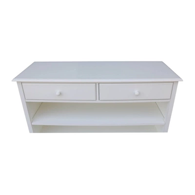 Cottage Collection Hand Rubbed Console Table With Storage Beach White - International Concepts 10 Cottage Collection Hand Rubbed Console Table With Storage Beach White - International Concepts - Image 8