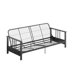 Full Anders Metal Arm Futon With 6" Microfiber Mattress - Room & Joy -Lush Living Store GUEST b9527eca 00ae 4917 a7dc 5ec9a7de04c0