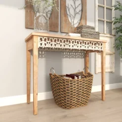 Large Farmhouse Wood Console Table Brown - Olivia & May 21 Large Farmhouse Wood Console Table Brown - Olivia & May -Lush Living Store GUEST b96af021 9665 4fee 9100 1cb3263718c9