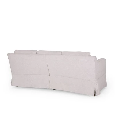 Arrastra Contemporary Fabric 3 Seater Sofa With Skirt - Christopher Knight Home 6 Arrastra Contemporary Fabric 3 Seater Sofa With Skirt - Christopher Knight Home - Image 4