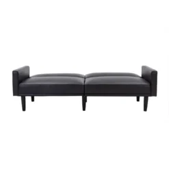 Faux Leather Futon Sofa With Arms Black - Room Essentials™ -Lush Living Store GUEST ba224cac c288 4be2 8a15 ca6bca81424e