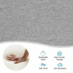 Costway Set Of 2 Upholstered Fabric Accent Chairs W/ Rubber Wood Legs Dark GrayLight Gray -Lush Living Store GUEST ba2d61d9 8ef6 46d8 aed7 51b0a40dcd88