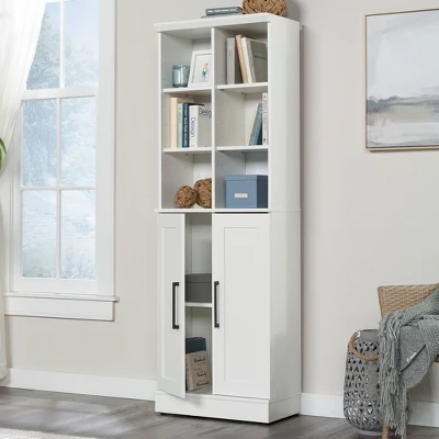 Homeplus 2 Door Storage Cabinet Soft White - Sauder 3 Homeplus 2 Door Storage Cabinet Soft White - Sauder