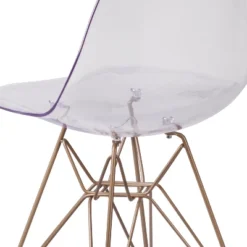 Flash Furniture Elon Series Ghost Chair With Gold Metal Base -Lush Living Store GUEST baa62b36 384f 4736 9caf 7f39cbc352a8