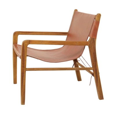 Contemporary Modern Genuine Leather Lounge Sling Chair - Olivia & May 4 Contemporary Modern Genuine Leather Lounge Sling Chair - Olivia & May - Image 2