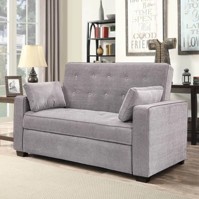 Andrea Convertible Futon Sleeper Sofa Light Gray - Serta 10 Andrea Convertible Futon Sleeper Sofa Light Gray - Serta - Image 8
