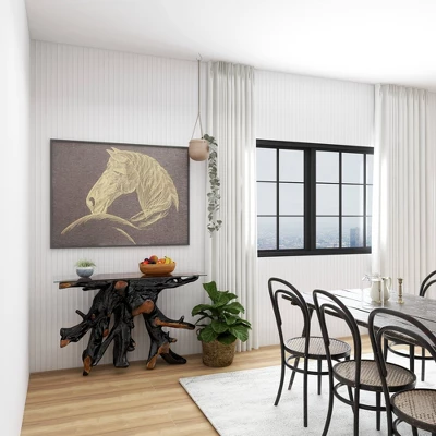 Contemporary Teak Wood Console Table Gold - Olivia & May 21 Contemporary Teak Wood Console Table Gold - Olivia & May - Image 19