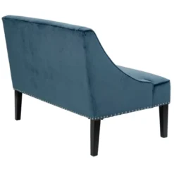 Delaney Swoop Arm Settee Blue -Lush Living Store GUEST bb3327cb 0446 40c4 8b09 d34d8f9c8f7f