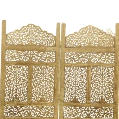 Traditional Intricate Carved Room Divider Screen Gold - Olivia & May -Lush Living Store GUEST bb6f4b17 8da1 4bde 9b49 35a0518a77c6