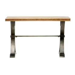 Industrial Wood Console Table Brown - Olivia & May -Lush Living Store GUEST bbe14e74 a9fd 46c8 815a eb4f240456c9