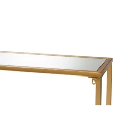 Alessa Glam Metal And Mirrored Glass Console Table Gold - Baxton Studio -Lush Living Store GUEST bc198f77 76e2 4546 87d6 9df0b00e6eb4