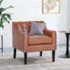 Deanna Contemporary Faux Leather Tufted Accent Chair - Christopher Knight Home -Lush Living Store GUEST bc495151 739d 4834 941b e5fa99d67d6a