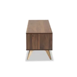 Dena Wood And Gold TV Stand For TVs Up To 60" Walnut - Baxton Studio -Lush Living Store GUEST bc7c22fa 8e33 4fb6 847a 1a8f74b6024e