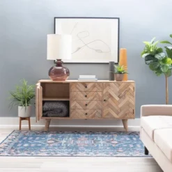 Lachlan 2 Drawer 2 Door Console Natural - Powell Company -Lush Living Store GUEST bccf100b ff19 4ba7 94e6 5f9735d96a33