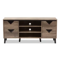 Beacon Modern And Contemporary Wood TV Stand For TVs Up To 55" Light Brown - Baxton Studio -Lush Living Store GUEST bce215ee bf59 41e9 bb9e 6f7d516edd6d