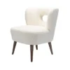 Inès Upholstery Fluffy Fabric Accent Barrel Chair | Karat Home - Ivory Solid -Lush Living Store GUEST bd1b29d9 7f9b 4da6 b19b 24022051bfbd