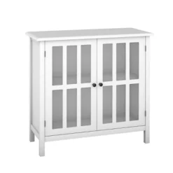 Tangkula Storage Sideboard Glass Door Accent And Display Cabinet White/Brown -Lush Living Store GUEST bd67af47 47d4 488d b213 fec7124113b1