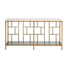 Slay Console Table Marble/Gold - Treasure Trove Accents -Lush Living Store GUEST bdb2b572 72fa 4b2a bd3e 709b7db2c941