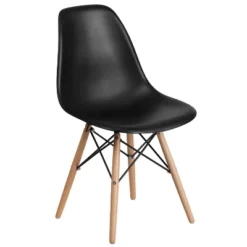Flash Furniture Elon Series Plastic Chair With Wooden Legs -Lush Living Store GUEST bdc43311 e696 4343 95cf 1c9687dd4598
