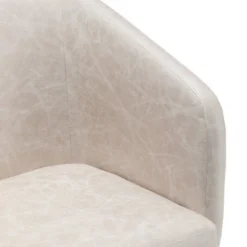 Modern Barrel Chair With Metal Base Faux Leather - WOVENBYRD -Lush Living Store GUEST bddbff0b 9fa1 487a 9099 ead6a5718220