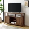 Modern Farmhouse Highboy Double Grooved Door TV Stand For TVs Up To 65" - Saracina Home -Lush Living Store GUEST bf427681 bc7d 4557 844f c6544a4b4564