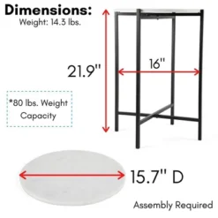 BIRDROCK HOME Folding Side Table With Marble Top - Black Legs -Lush Living Store GUEST bf878384 c856 4b3e a789 a9e166053568