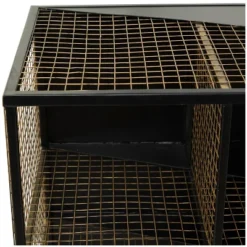 Industrial Mesh Metal Console Table Black - Olivia & May -Lush Living Store GUEST c050441a 2687 45cc a372 fc7497b5b29f