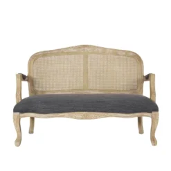 Saley French Country Wood And Cane Loveseat - Christopher Knight Home -Lush Living Store GUEST c075055a db6b 4bd0 8700 e66ae7acfa63