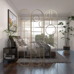 Modern Metal Room Divider Screen Gold - Olivia & May -Lush Living Store GUEST c076c6a0 c166 451d 9ce7 7330d355ce74