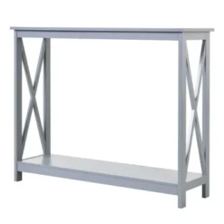 HOMCOM 2-Tier Console Table, Sofa Side Table With Storage Shelf, X Design For Entryway, Living Room, And Hallway 11 HOMCOM 2-Tier Console Table, Sofa Side Table With Storage Shelf, X Design For Entryway, Living Room, And Hallway -Lush Living Store GUEST c09db9c7 8f3f 43cd b28f 8c8dca639d40