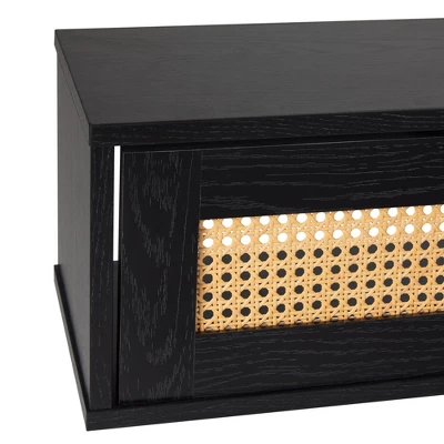 Modern Boho Floating TV Stand For TVs Up To 65" With Rattan Doors - Saracina Home 12 Modern Boho Floating TV Stand For TVs Up To 65" With Rattan Doors - Saracina Home - Image 10