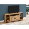 Modern Farmhouse Wood Look 2 Door 5 Shelf TV Stand For TVs Up To 60" Gold/Pine - EveryRoom -Lush Living Store GUEST c0f1cc5a 4df2 4ec5 af89 1ef60e7f3c83