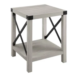 Sophie Rustic Industrial X Frame Side Table - Saracina Home -Lush Living Store GUEST c1125711 7889 4b84 9fa5 0ca14c668343
