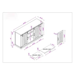 Sliding Doors TV Stand For TVs Up To 60" - Home Essentials -Lush Living Store GUEST c172ce12 dfb8 4d90 b36d 8a9ced4d66a3