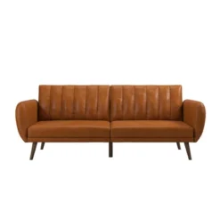 Brittany Futon Convertible Sofa Faux Leather - Novogratz -Lush Living Store GUEST c18b2967 786a 41fb 8938 6a8d3c730d2e