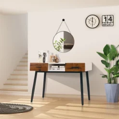 Costway 48'' Industrial Console Table With Storage Drawers Open Shelf Entryway 14 Costway 48'' Industrial Console Table With Storage Drawers Open Shelf Entryway -Lush Living Store GUEST c1b20037 22aa 446b b67d 86cd3b2ca3ae