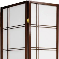 6 Ft. Tall Double Cross Shoji Screen - Walnut (3 Panels) -Lush Living Store GUEST c1e81095 c8cb 4cdf 9e06 adbe5af75db1