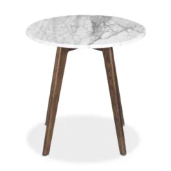 20" Gabrielle Marble Round Side Table Walnut - Poly & Bark -Lush Living Store GUEST c21a9eda 76ac 43d4 a602 2cc0655d0086