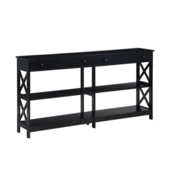 60" Oxford 2 Drawer Console Table With Shelves - Breighton Home -Lush Living Store GUEST c22e5f83 ffbe 4e8a 88a5 b7e4e715c28a