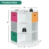 Costway 3-Tier Kids Storage Shelf Cubes W/3 Baskets Corner Cabinet Organizer White -Lush Living Store GUEST c26bb6fc 03e7 4a75 b996 ad7a39ff277d