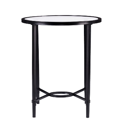 Dickinson Metal/Glass Oval Side Table Black - Aiden Lane 5 Dickinson Metal/Glass Oval Side Table Black - Aiden Lane - Image 3