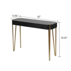 LuxenHome Black Wood And Gold Metal Console And Entry Table -Lush Living Store GUEST c3509e1e ba01 475b 8f2e 6ec38c4971d3