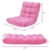 Costway Adjustable 14-Position Floor Chair Folding Lazy Gaming Sofa Chair Cushioned-Pink -Lush Living Store GUEST c38a22c8 782a 4e8d ada9 8d1d26a2a5a0