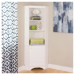 Elite Tall 1 - Door Corner Storage Cabinet - White - Prepac -Lush Living Store GUEST c417011f fecf 45a5 bdba 74e2b04a768b