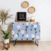 Reves Et Histoires Cute Little Flowers Black Legged Credenza - Deny Designs -Lush Living Store GUEST c4655bc3 9729 44bc 9a68 6913a8b5f841