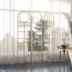 Modern Metal Room Divider Screen Gold - Olivia & May -Lush Living Store GUEST c47825b3 ed69 4ad4 a0b2 63bfc685807a