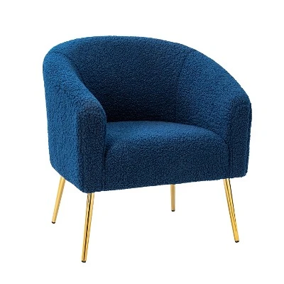 Vicenza Wooden Upholstered Accent Chair Contemporary Living Room Chair Polyester Barrel Chair With Metal Legs For Bedroom | Karat Home 13 Vicenza Wooden Upholstered Accent Chair Contemporary Living Room Chair Polyester Barrel Chair With Metal Legs For Bedroom | Karat Home - Image 11