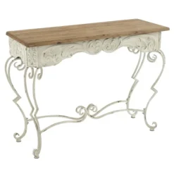 Farmhouse Vintage Inspired Console Table White - Olivia & May -Lush Living Store GUEST c55ddad1 5454 4ac7 946e 980c8f9b945b